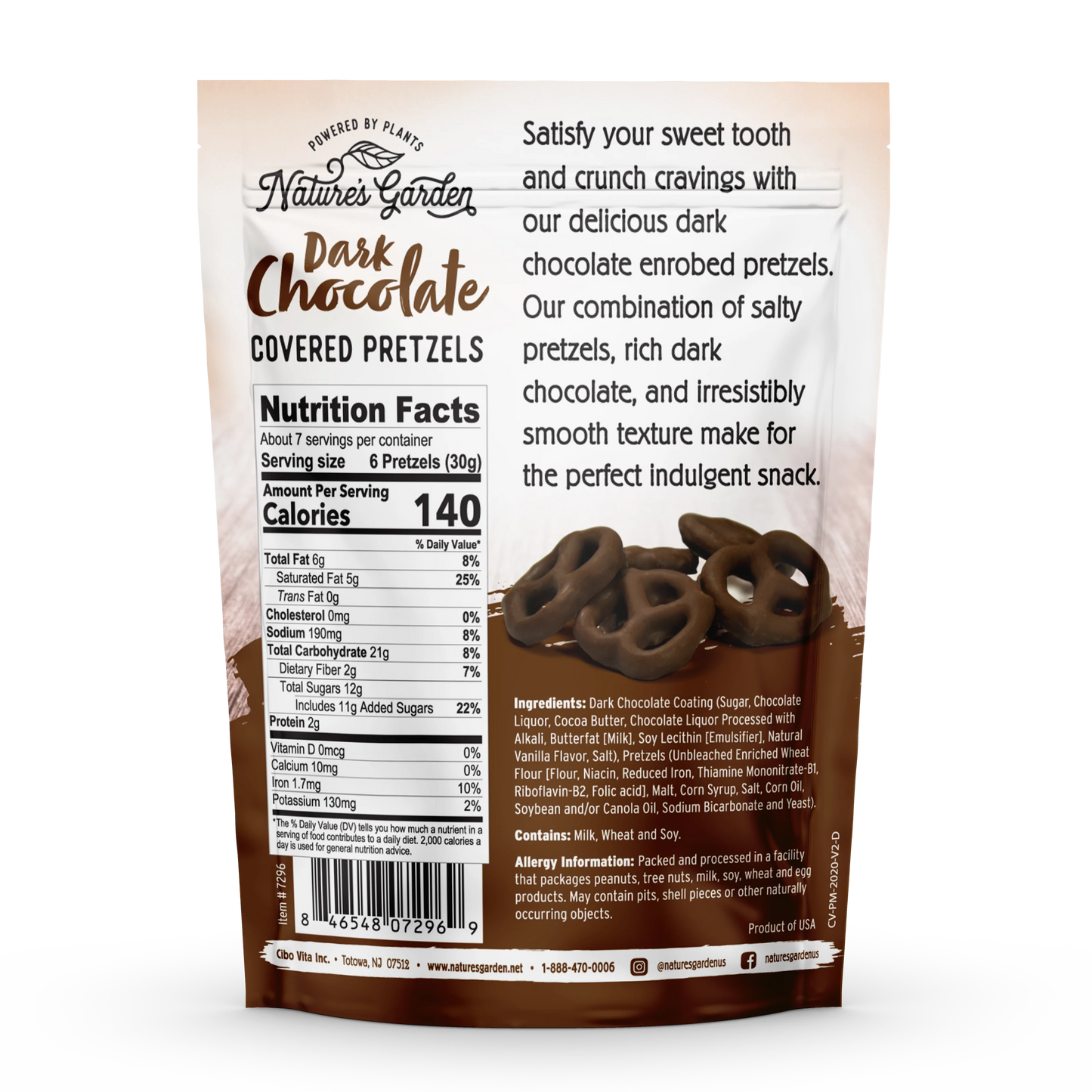 Nature's Garden Dark Chocolate Covered Pretzels