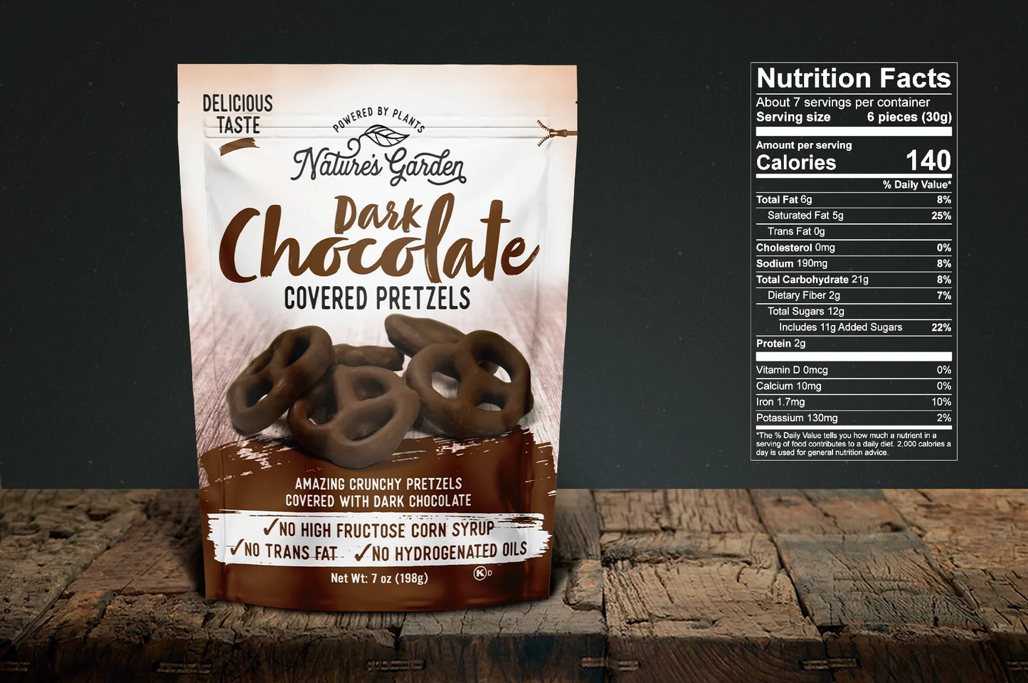 Nature's Garden Dark Chocolate Covered Pretzels