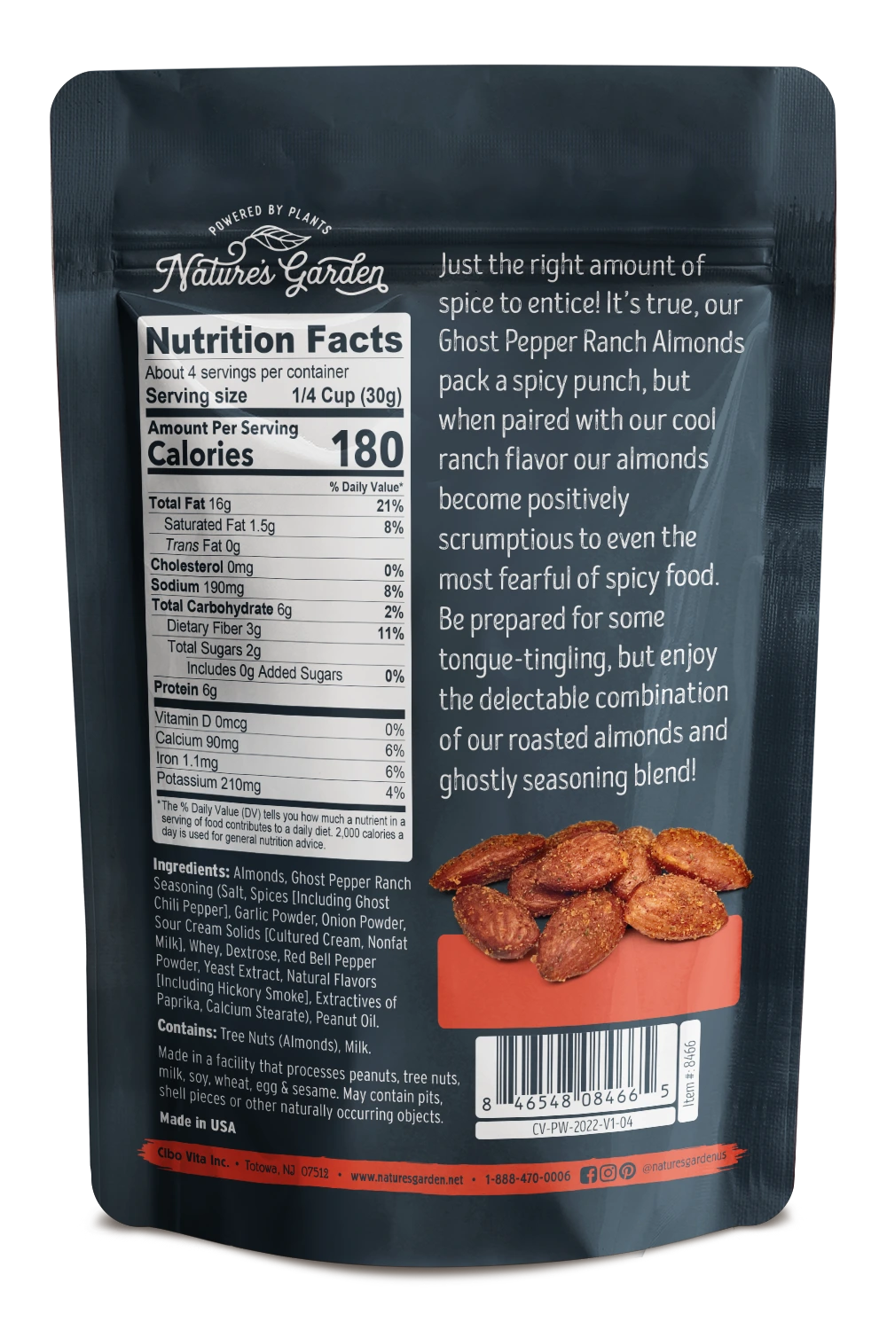 Nature's Garden Ghost Pepper Ranch Almonds