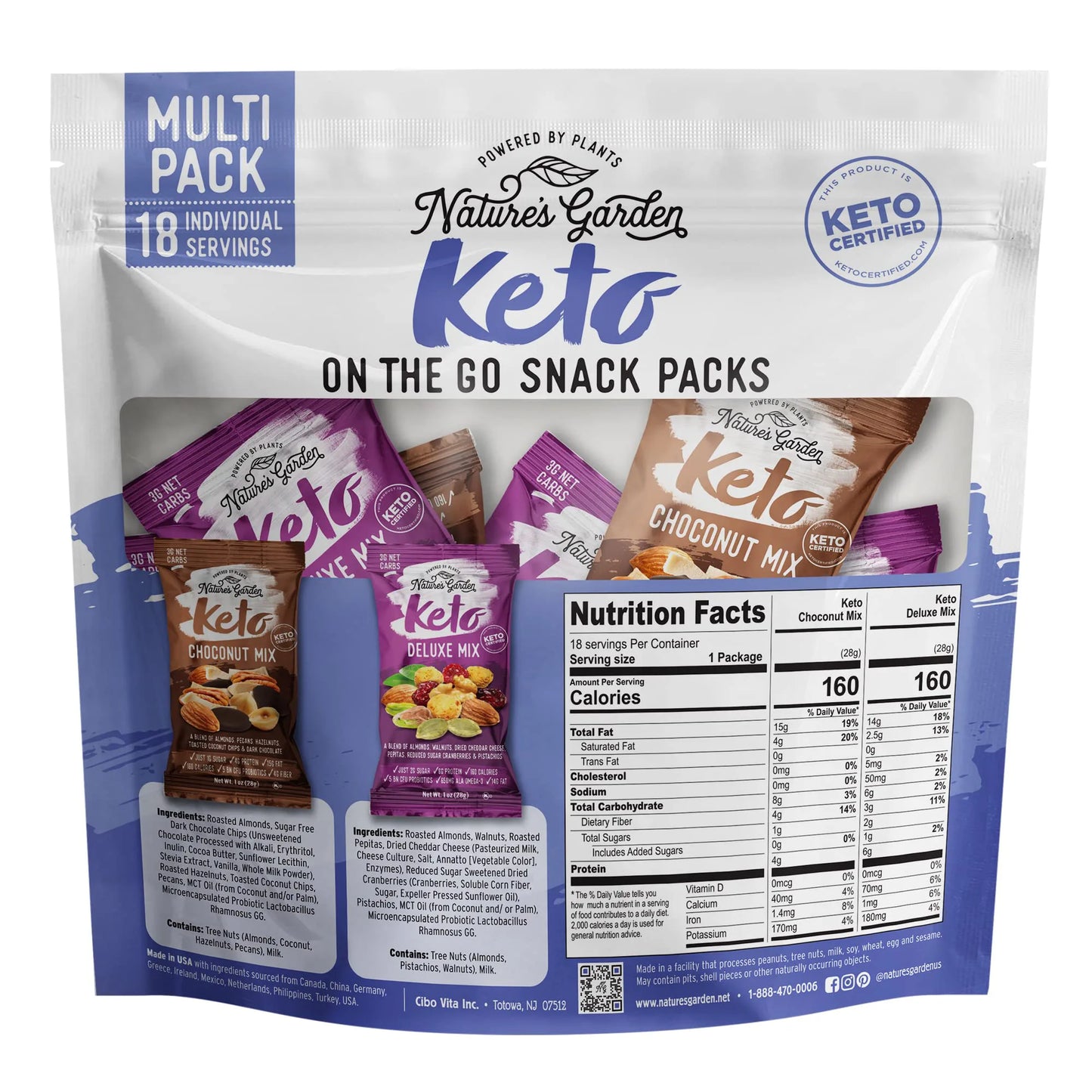 Nature's Garden Keto On The Go Snack Packs