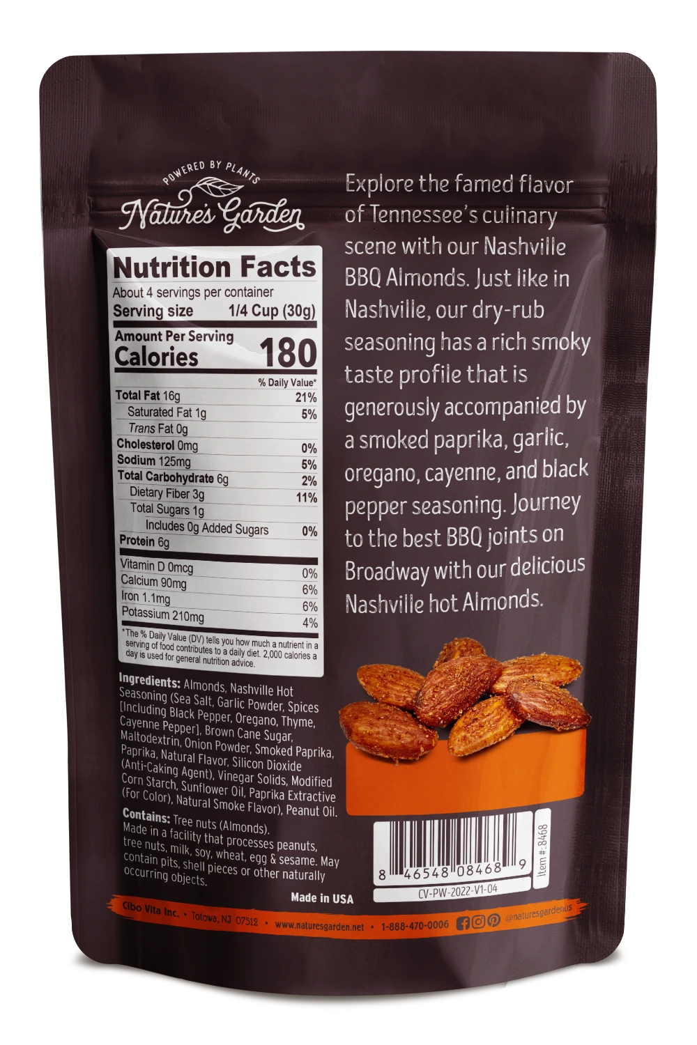 Nature's Garden Nashville BBQ Almonds