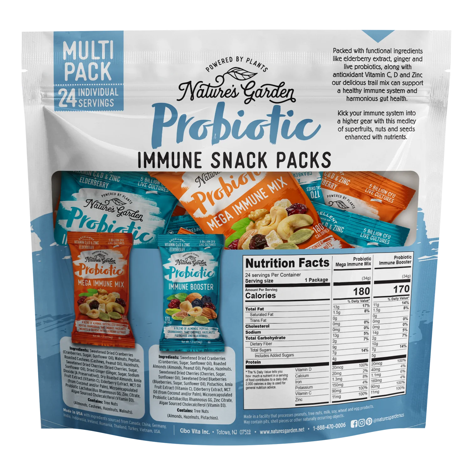 Nature's Garden Probiotic Immune Snack Pack