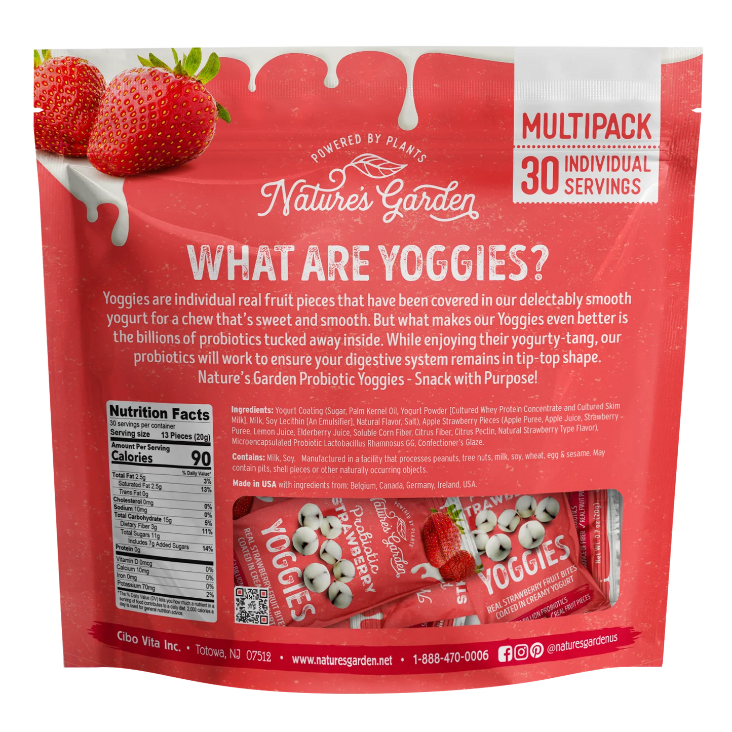 Nature's Garden Probiotic Yoggies Strawberry