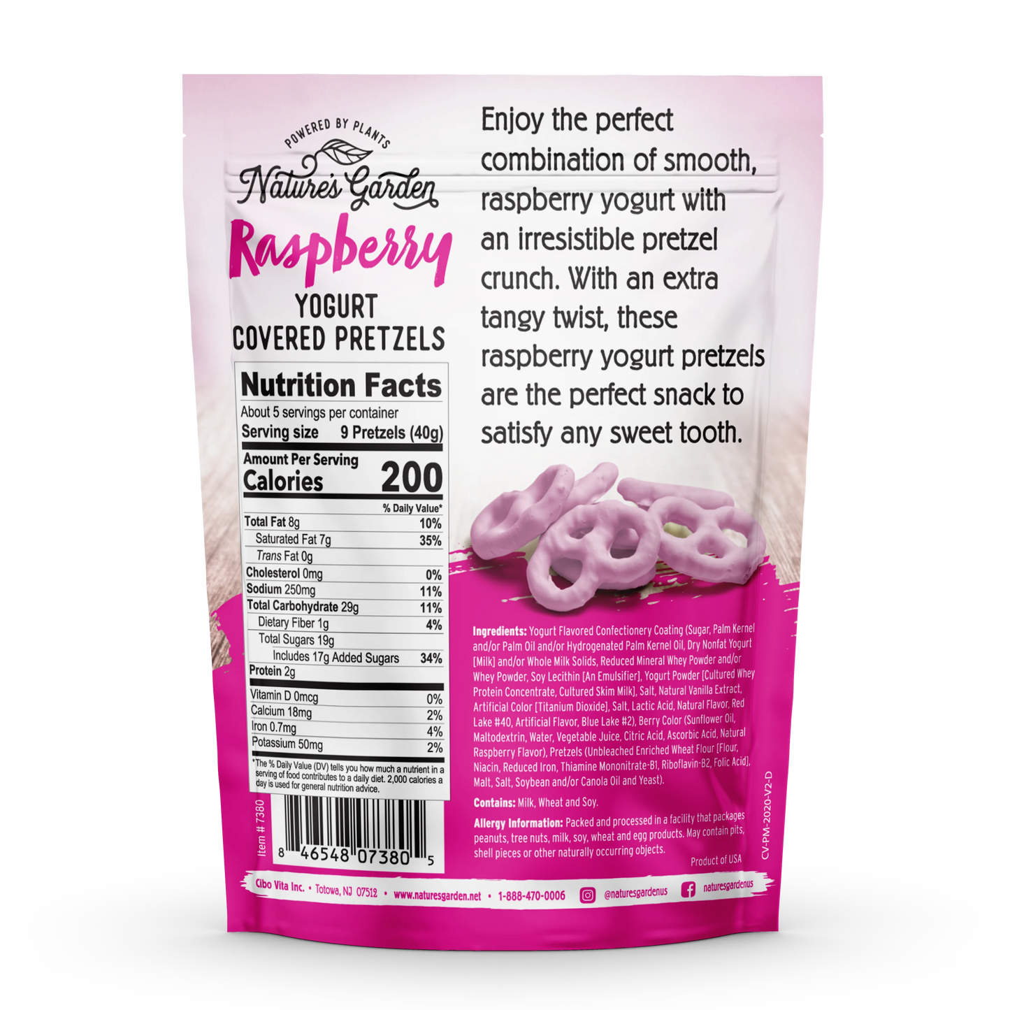 Nature's Garden Raspberry Yogurt Covered Pretzels