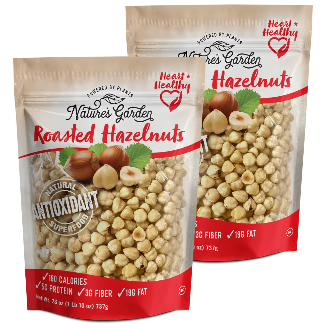 Nature's Garden Roasted Hazelnuts - Pack of 2