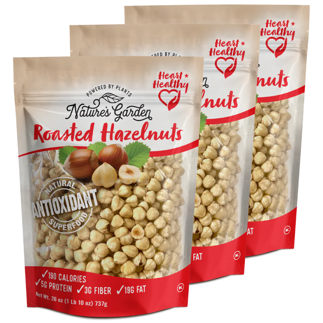 Nature's Garden Roasted Hazelnuts - Pack of 3
