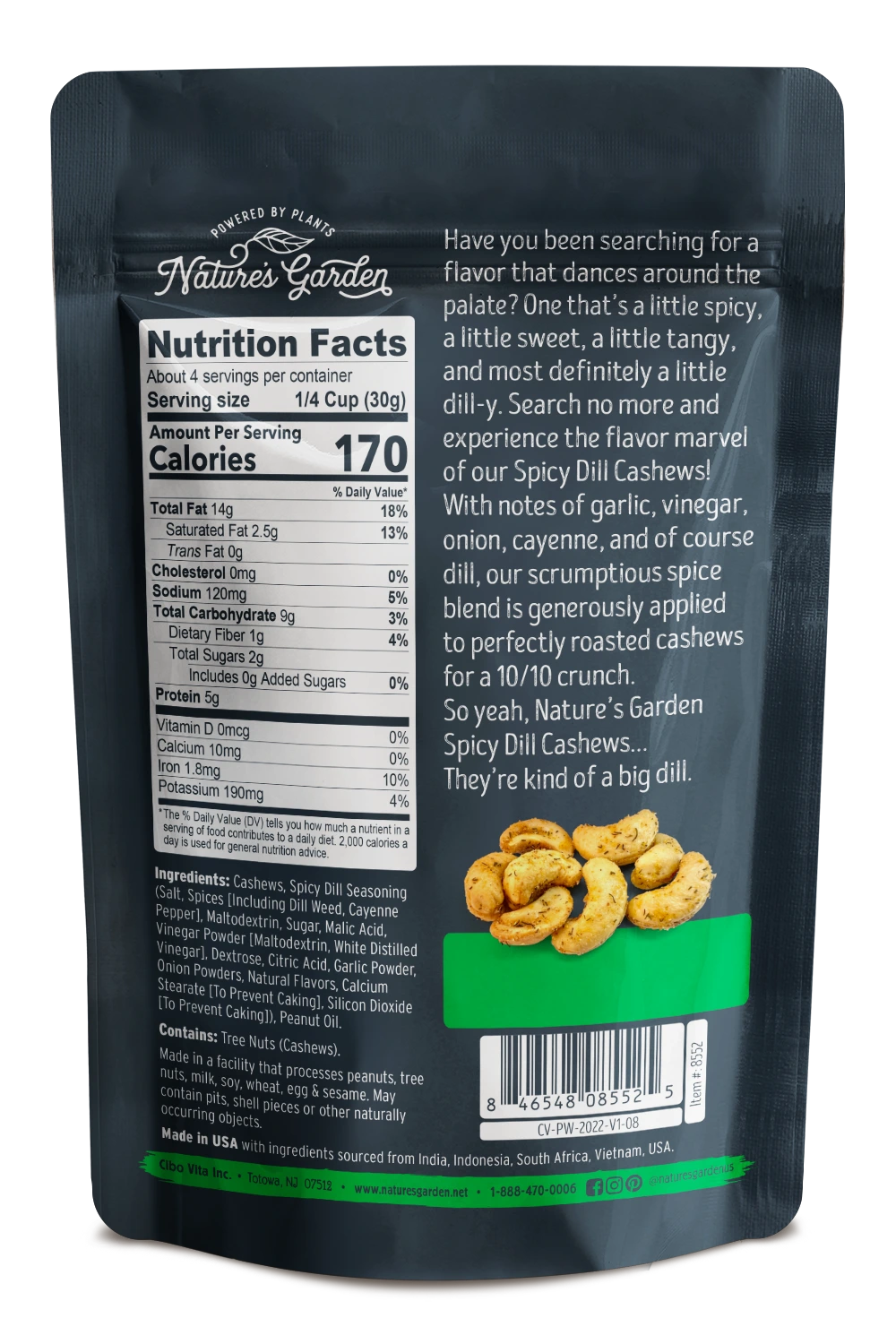 Nature's Garden Spicy Dill Cashews