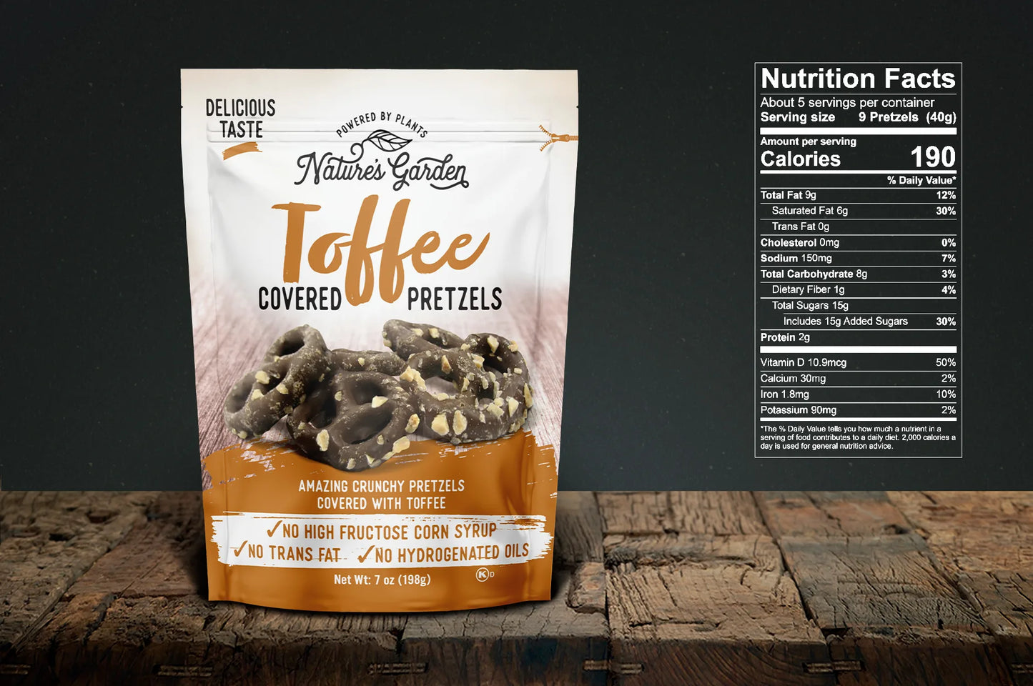 Nature's Garden Toffee Covered Pretzels