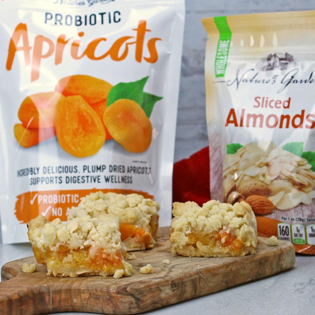 Apricot Almond shortbread bars are a healthy snack option for your sugar cravings. These shortbreads are smart snacking options.