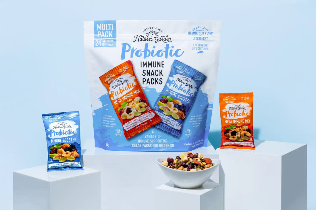 Nature’s Garden Probiotic Immune Snack Packs with Mega Immune Mix and Immune Booster, vitamin C & zinc snacks USA