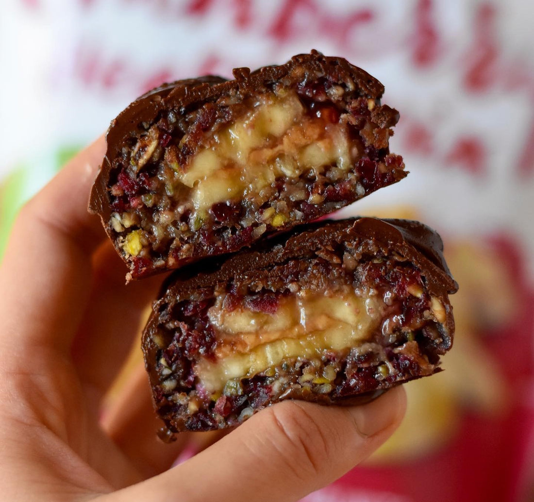 PB&J and Banana-Filled Cranberry Trail Mix Cookies