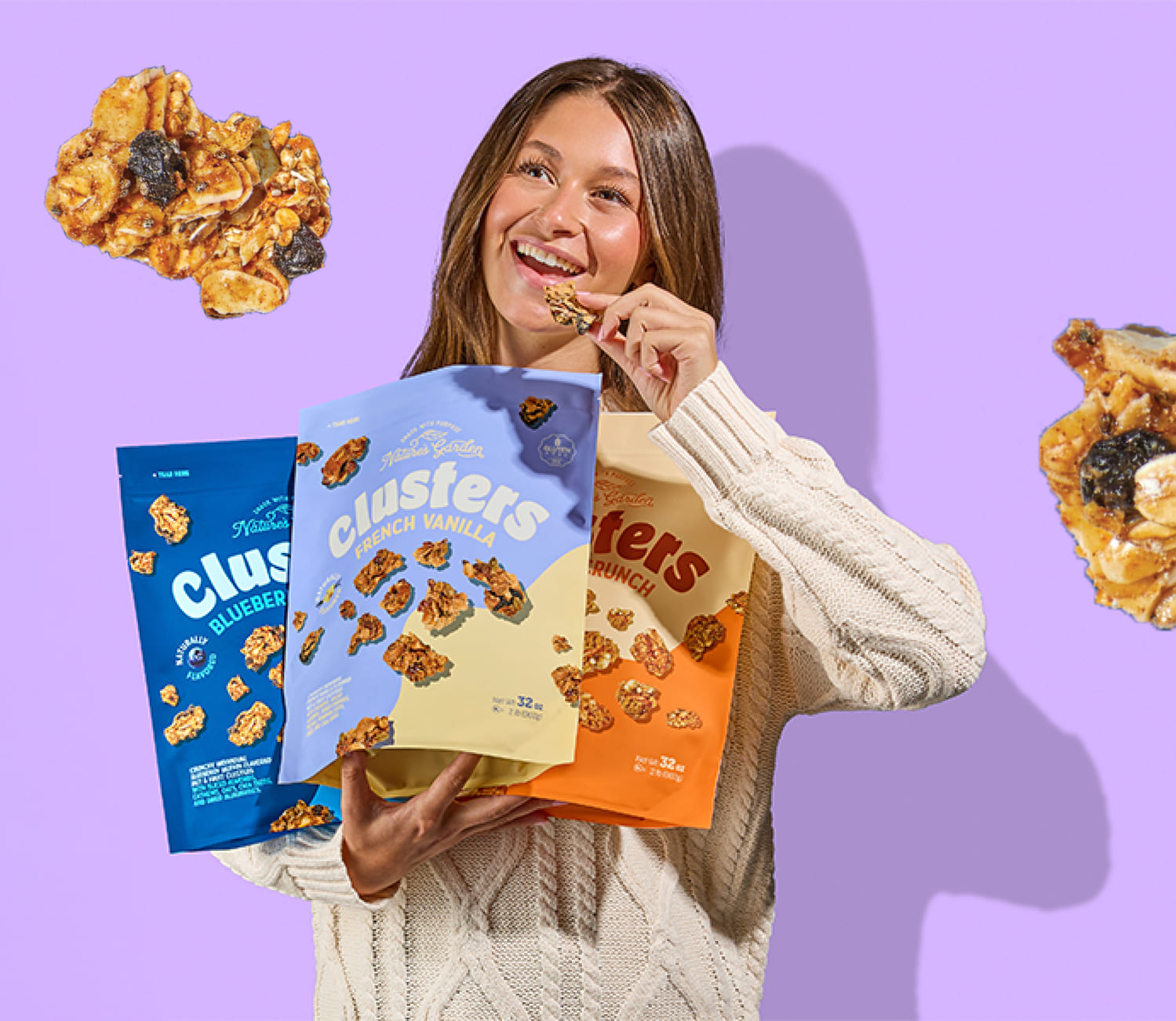 MOVE OVER GRANOLA. CLUSTERS HAVE ARRIVED.