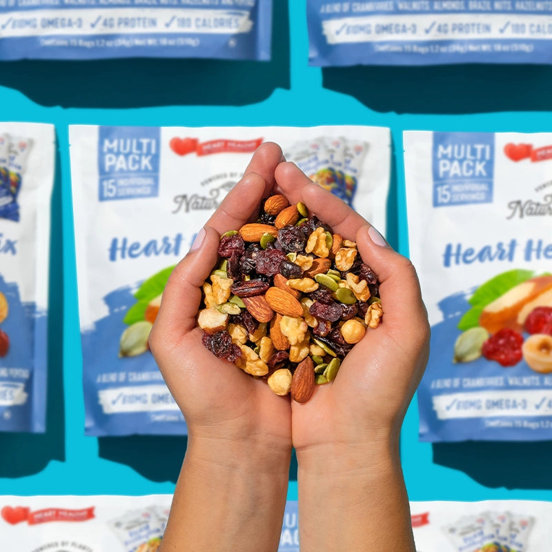 Nature's Garden Heart Healthy Mix – ideal for hiking snacks, travel snacks for adults, and heart-healthy on-the-go snacking