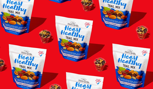 Nature's Garden Heart Healthy Trail Mix – heart healthy snacks with omega-3 nuts, cranberries, and dark chocolate for a balanced, tasty treat