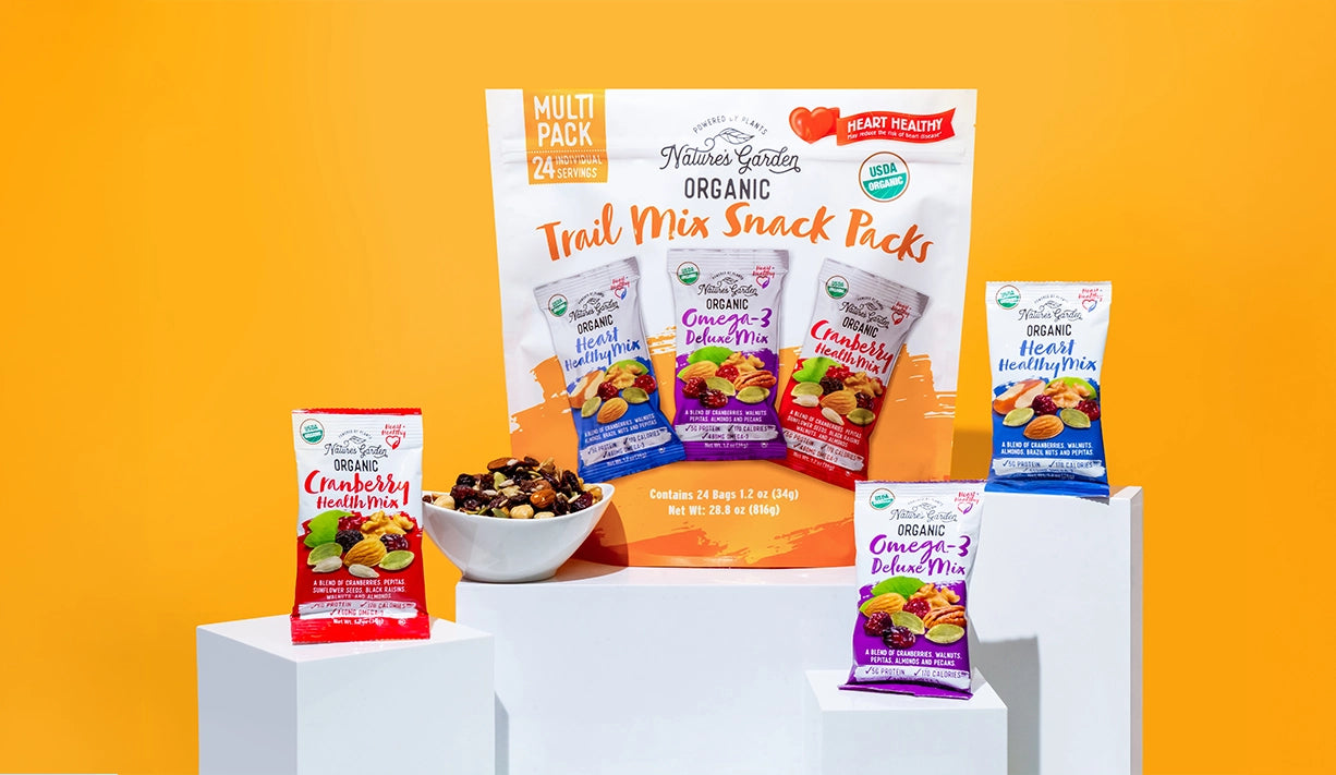 Nature's Garden Organic Trail Mix Snack Packs – 24 healthy trail mix individual packs, perfect for travel snacks for adults