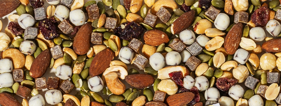 Probiotic Yoggies and Trail Mix Ingredients