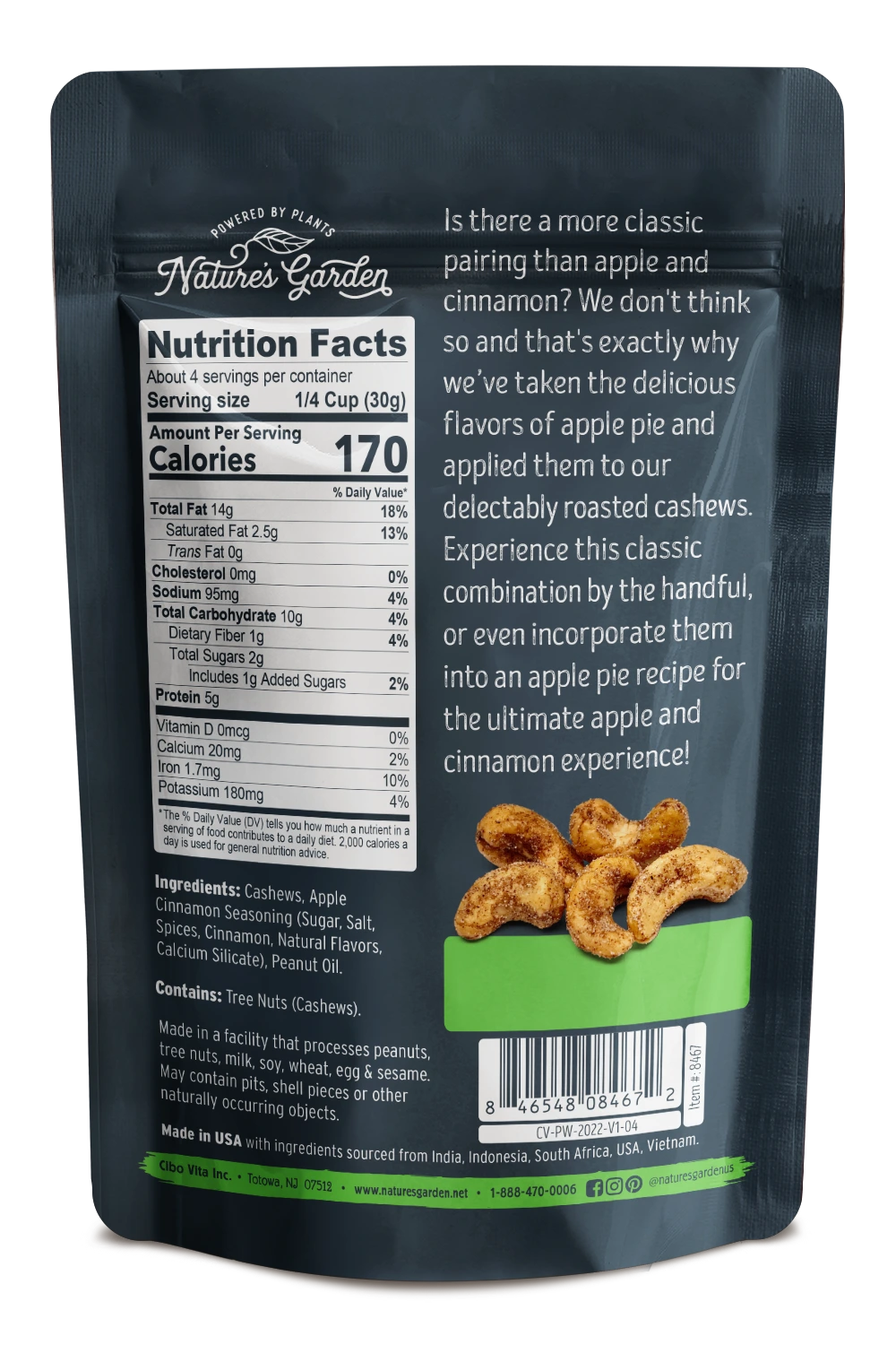 Nature's Garden Apple Cinnamon Cashews