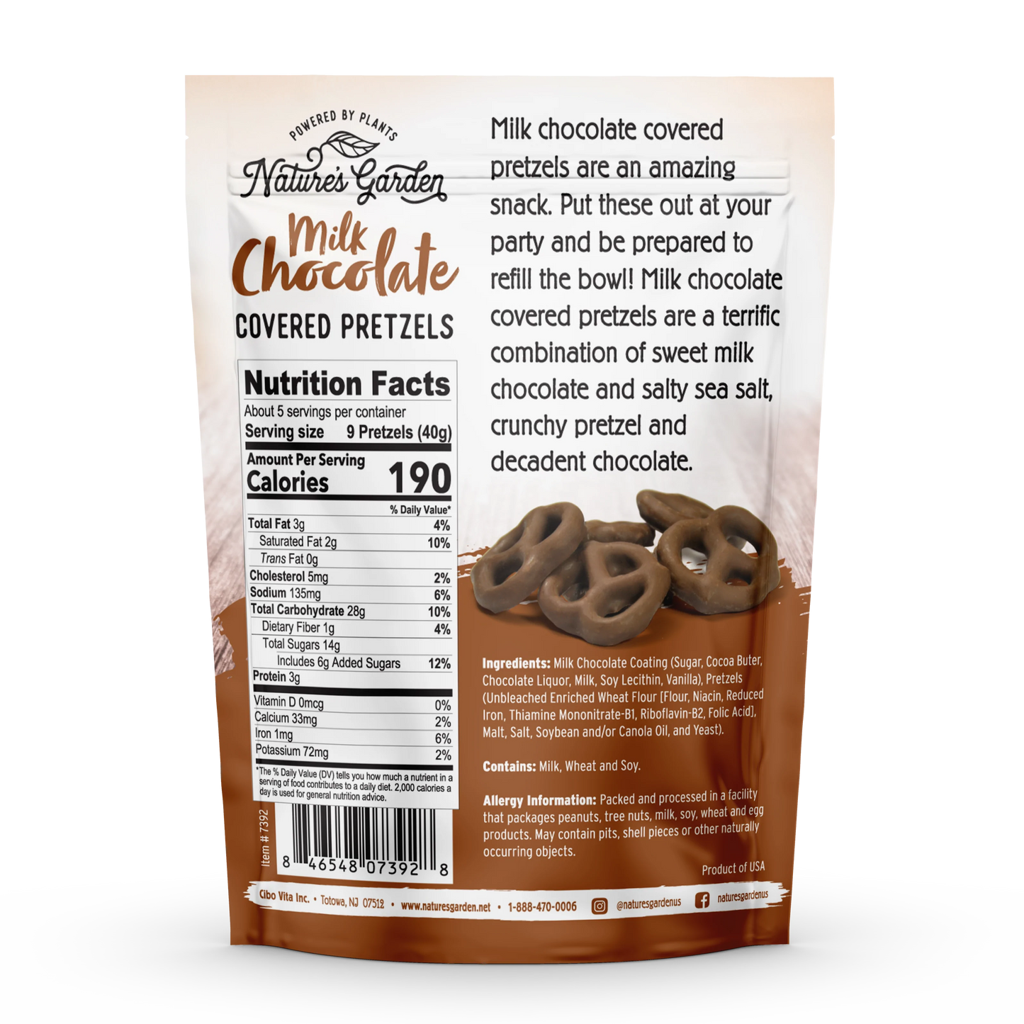 Nature's Garden Milk Chocolate Covered Pretzels