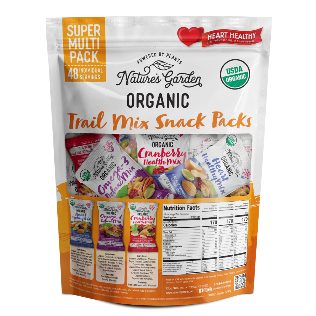 Nature's Garden Organic Trail Mix Snack Packs