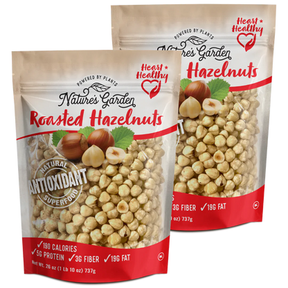 Nature's Garden Roasted Hazelnuts - Pack of 2